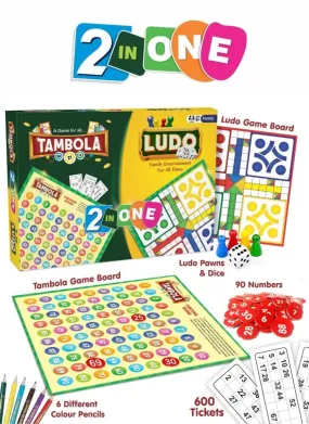 2-in-1 Tambola   Ludo Board Game for Family Fun