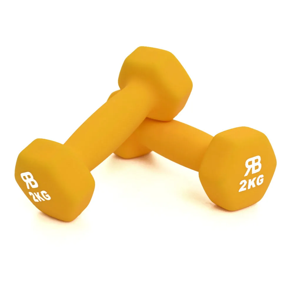 2KG PAIR NEOPRENE HEX DUMBELL