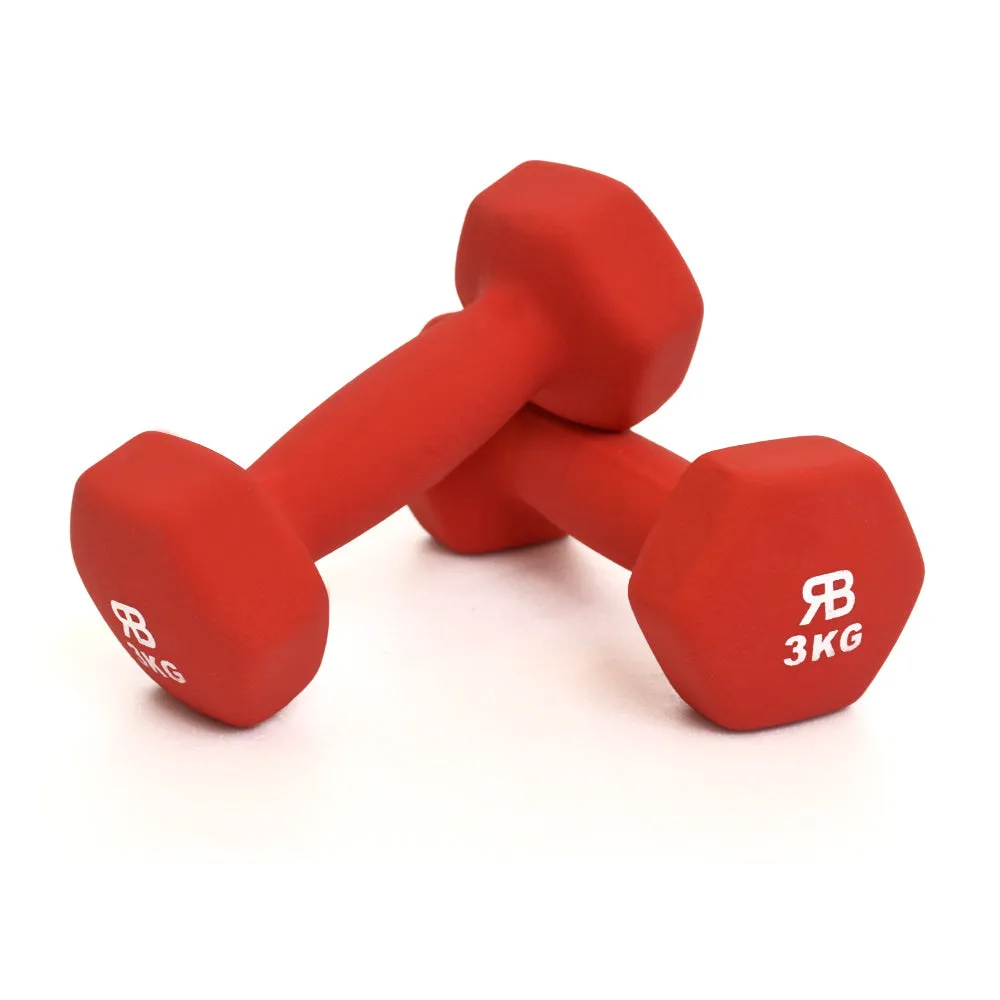 3KG PAIR NEOPRENE HEX DUMBELL SET