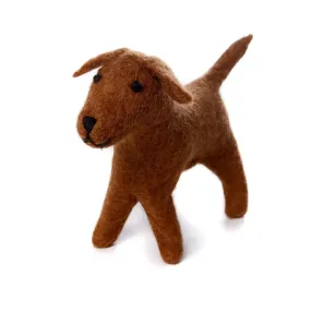 Amica Felt Chocolate Labrador Toy 15cm