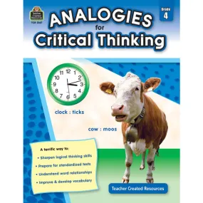 Analogies Critical Thinking Book Grade 4