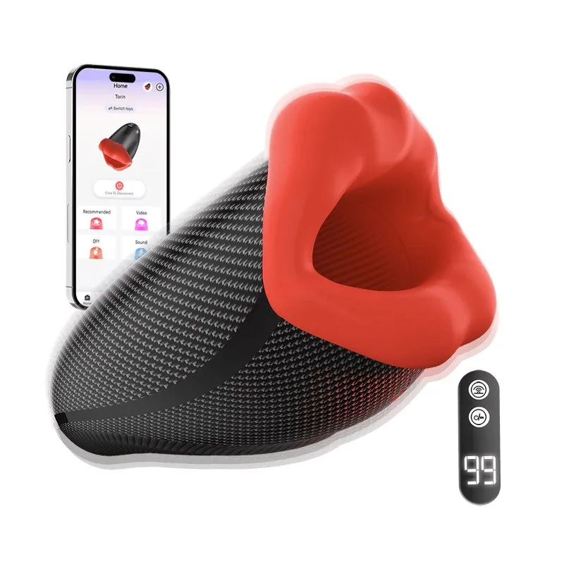 App Control Big Month Tapping and Vibrating Trainer and Masturbator