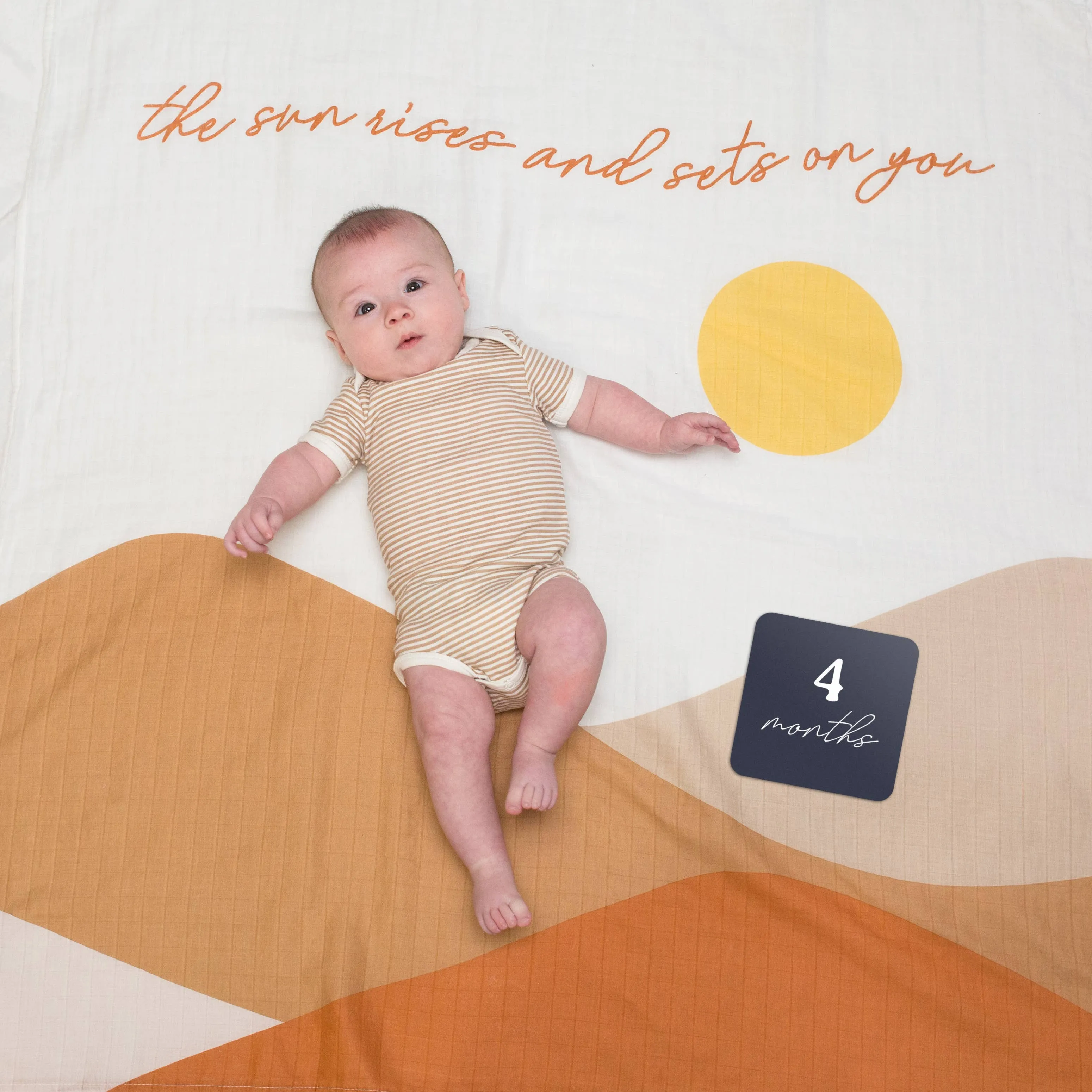 Baby's 1st Year Swaddle & Milestone Cards - Sunrise