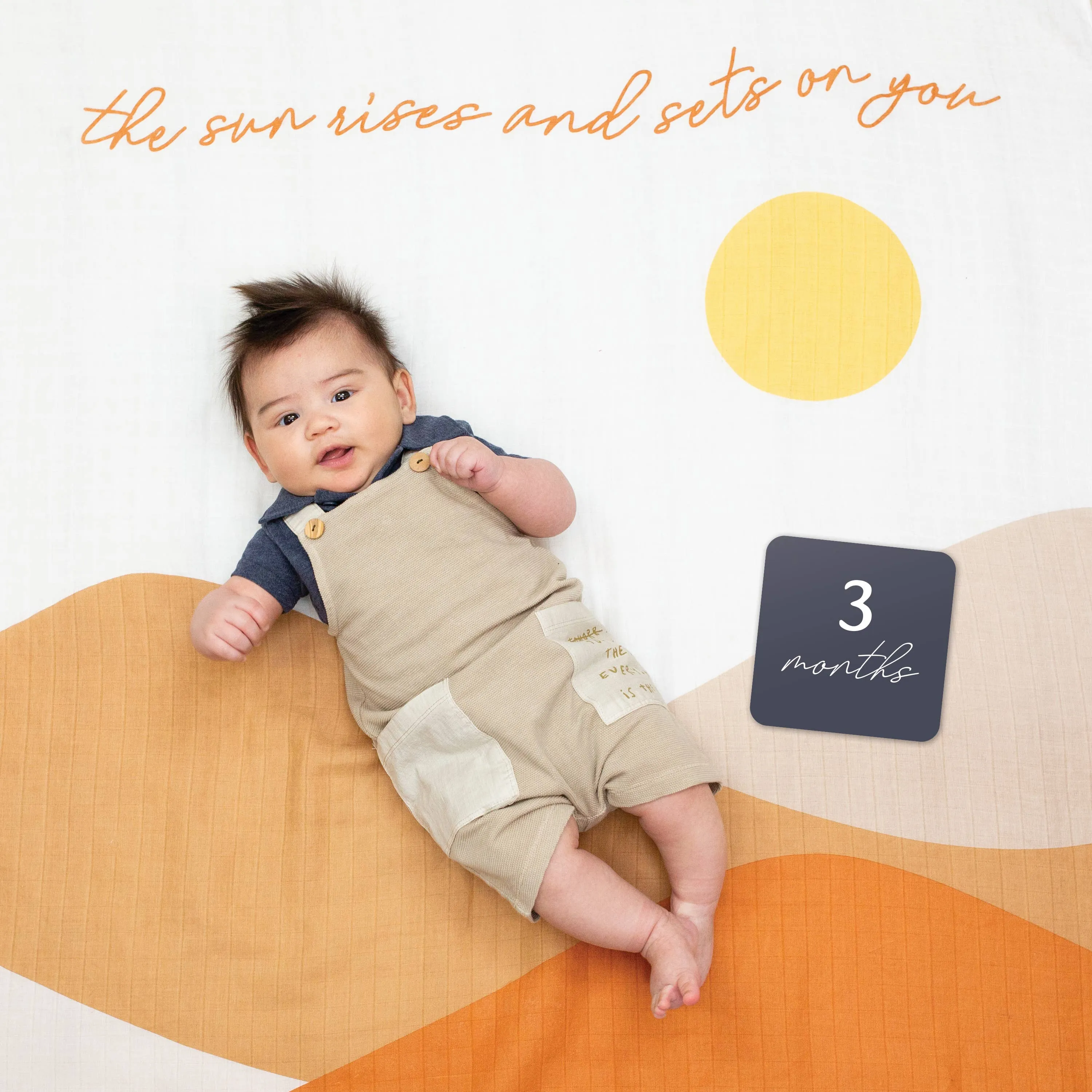 Baby's 1st Year Swaddle & Milestone Cards - Sunrise