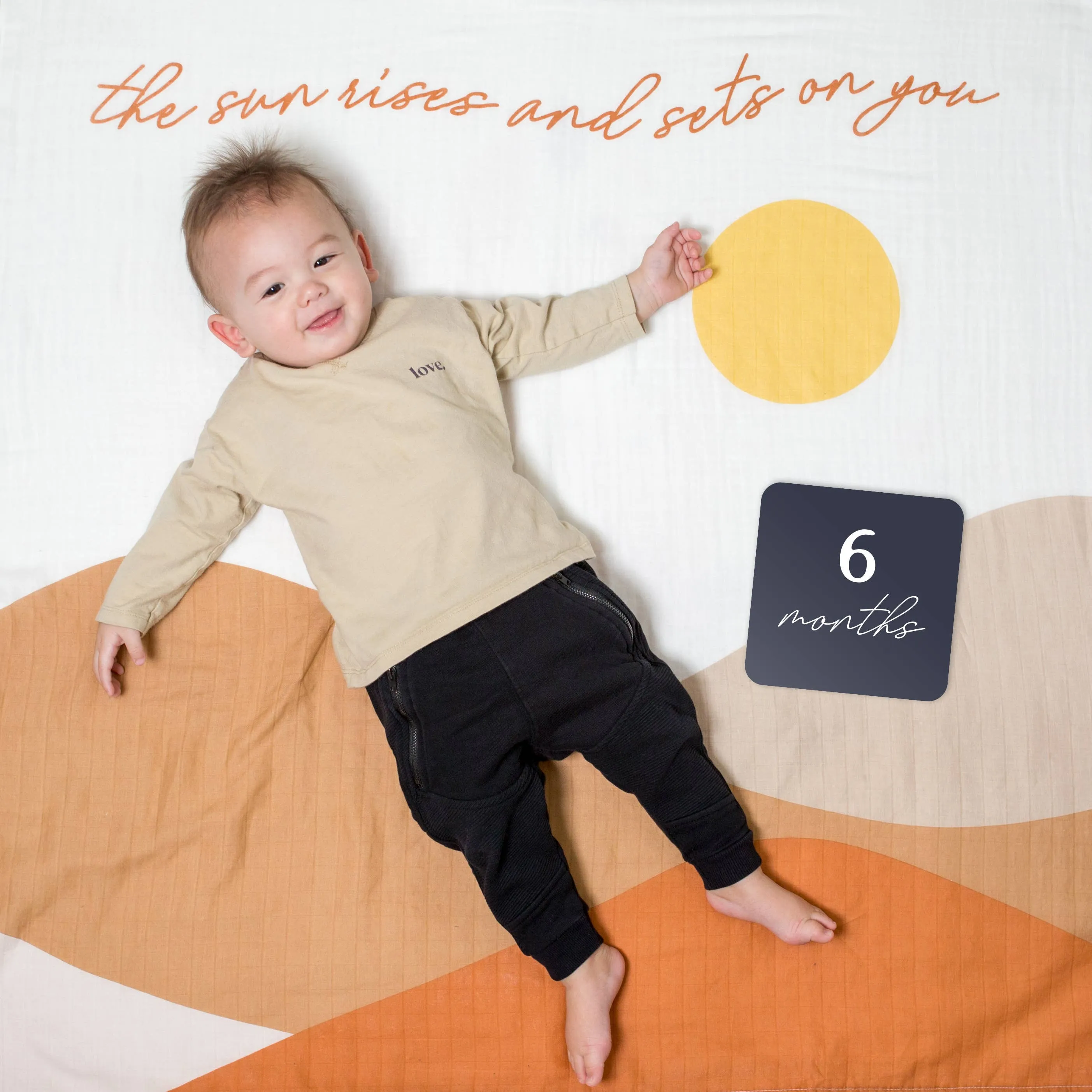 Baby's 1st Year Swaddle & Milestone Cards - Sunrise