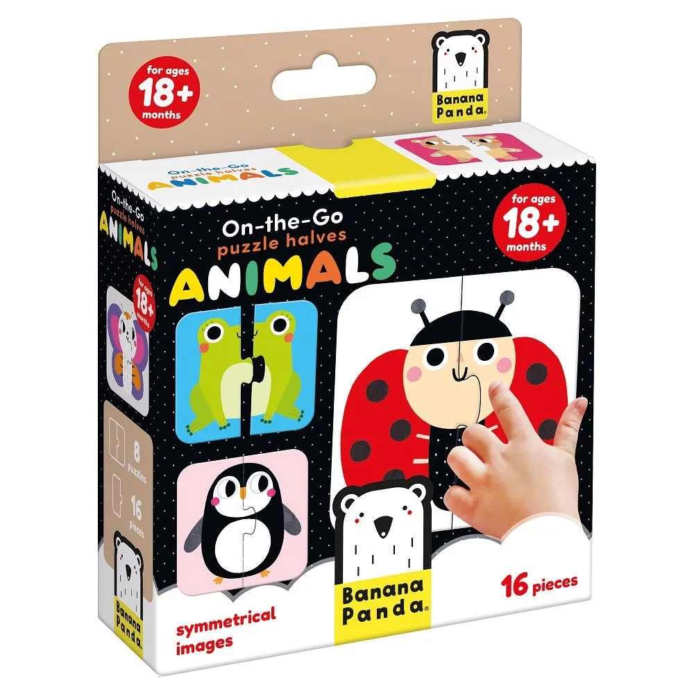 Banana Panda "Animals" On-the-Go Puzzle Halves