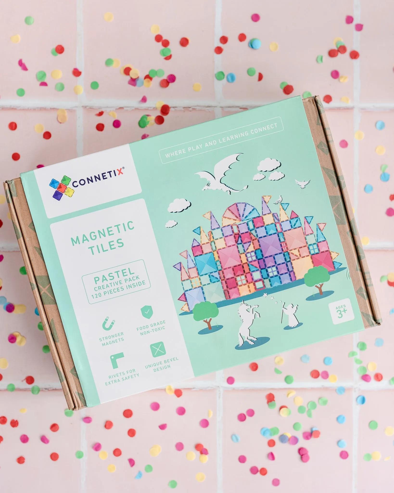 Connetix Tiles PASTEL 120 Piece Creative Pack