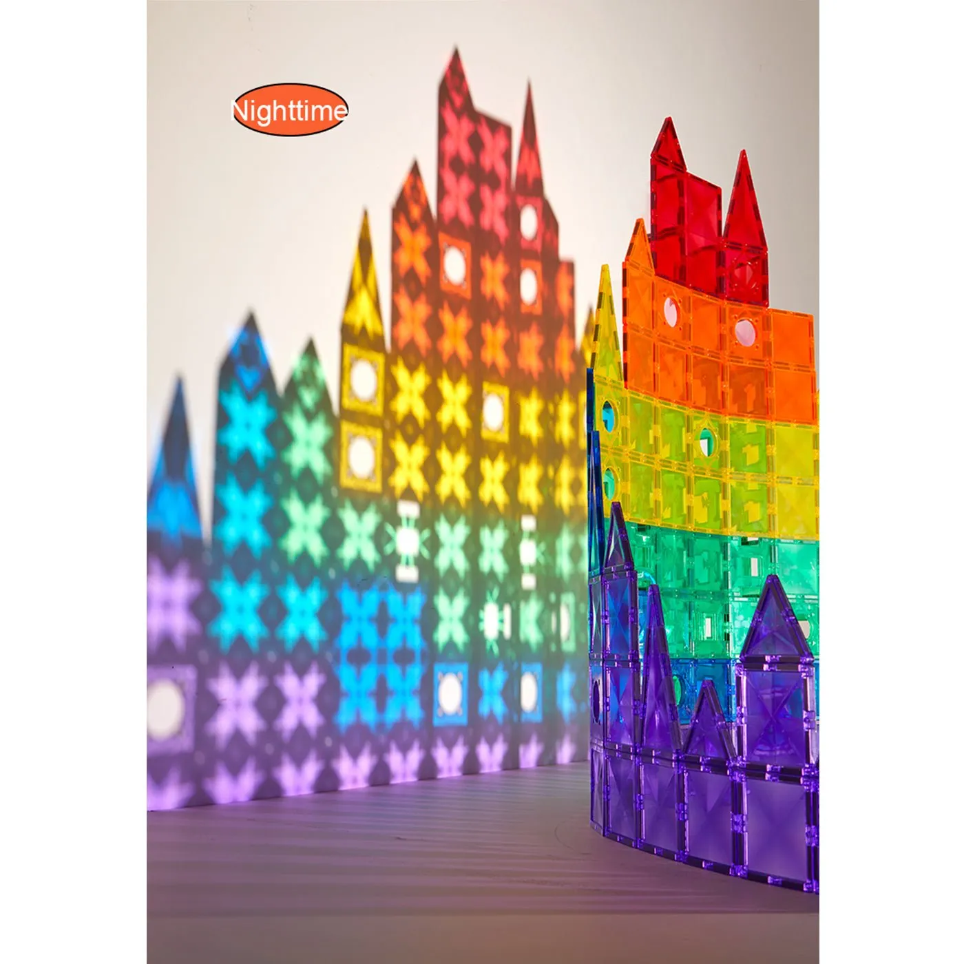 Creative Pack 100pcs Rainbow Magnetic Tiles