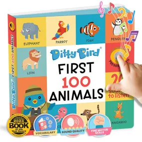 Ditty Bird® Baby Sound Vocabulary Book: First 100 Animals