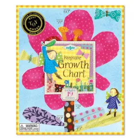 eeBoo Hot Pink Flower Growth Chart