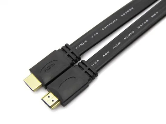 Flat HDMI Male to Male Cable  1M,Support 3D For HDTV computer & tablets cable