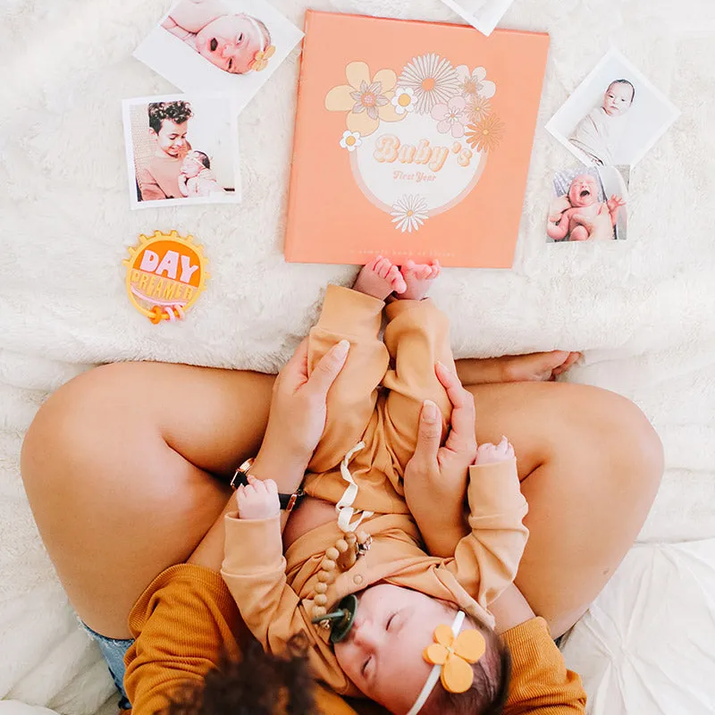 Flower Child Memory Book and Teether Set