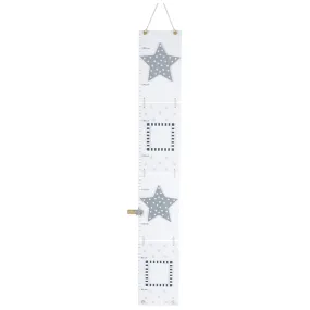 Growth Height Chart Grey Star