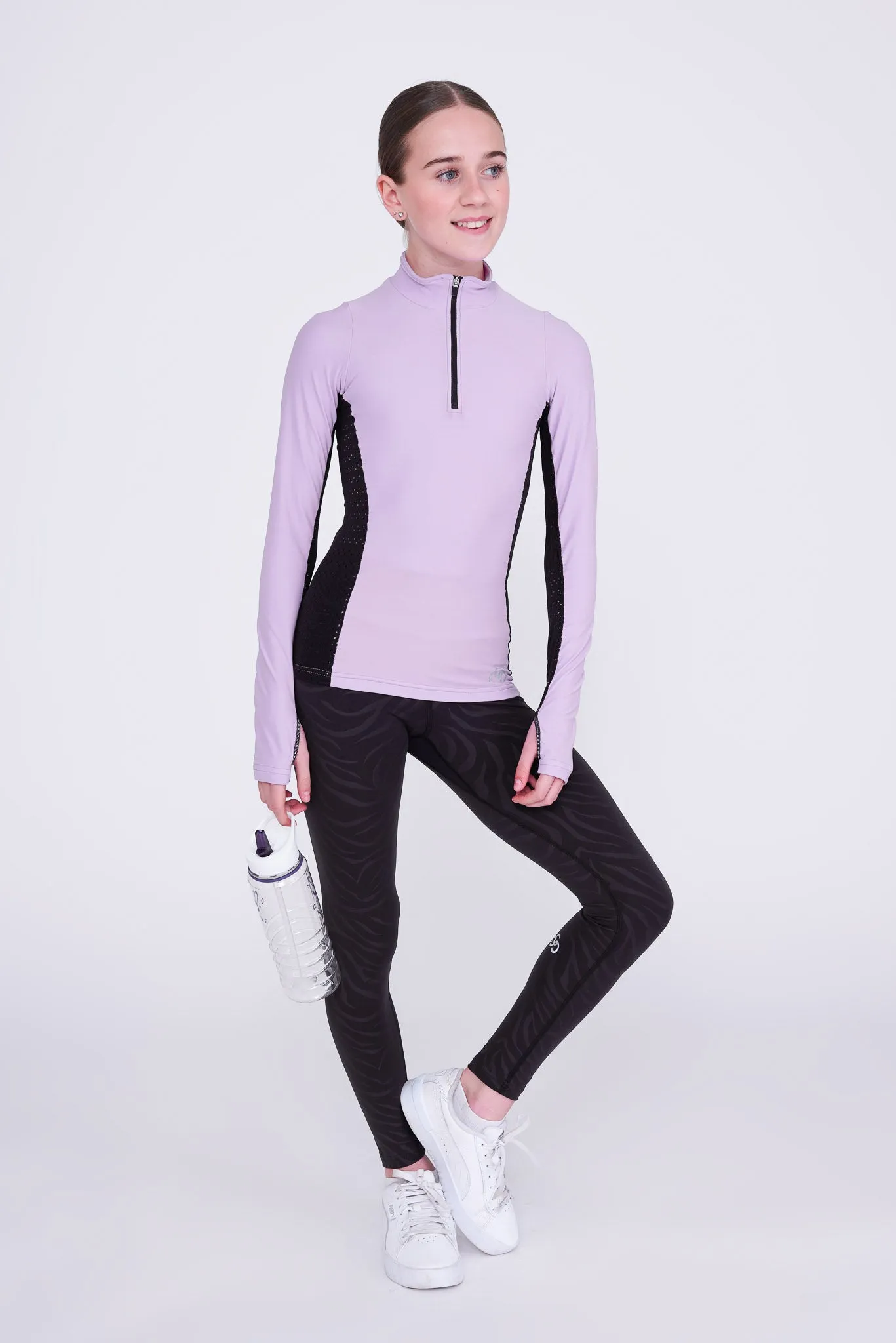 Inspire Half-Zip Top in Amethyst