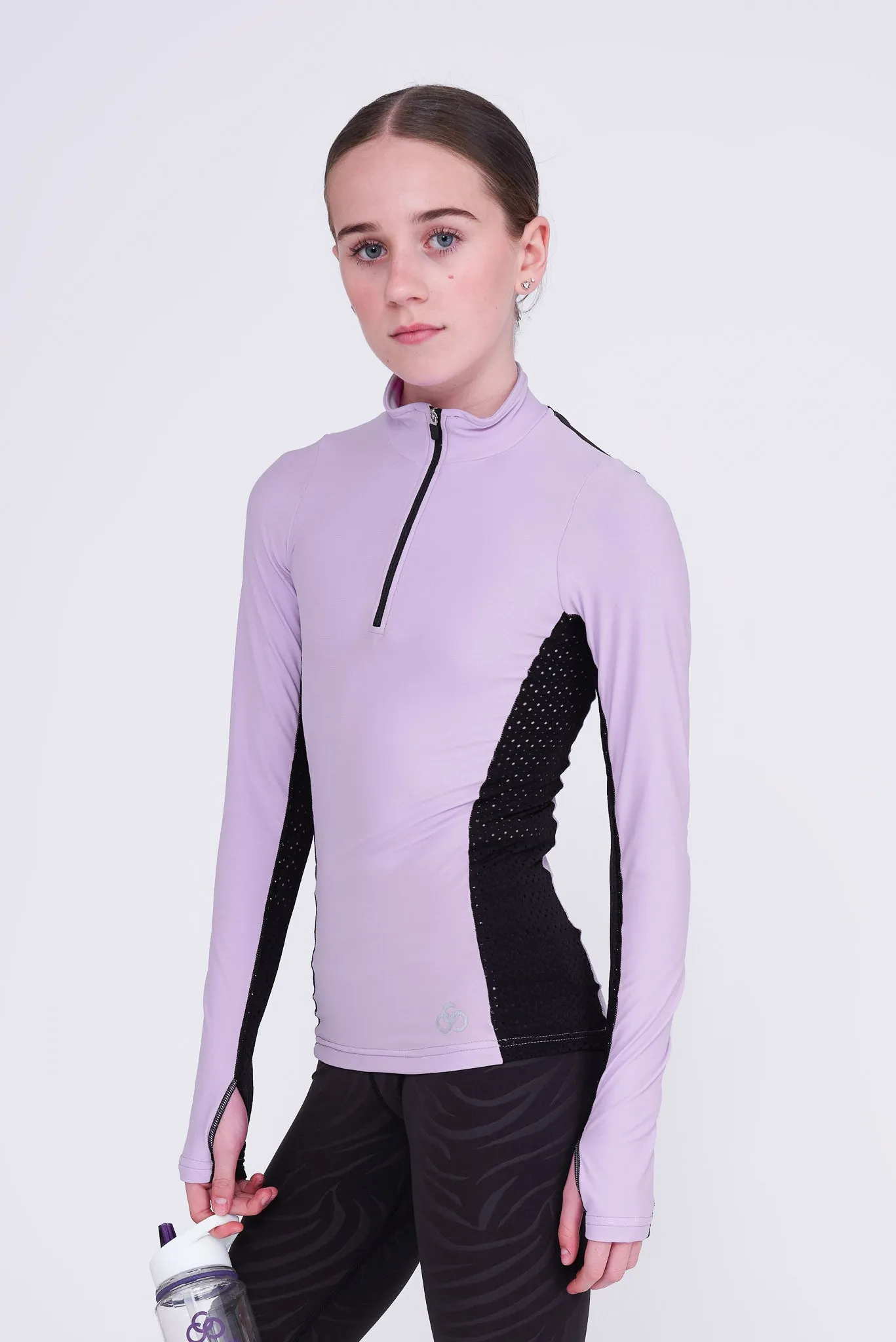 Inspire Half-Zip Top in Amethyst