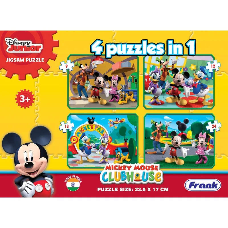 Mickey Mouse Clubhouse - 4 in 1 Puzzle - 9, 12, 18 & 24 Pieces