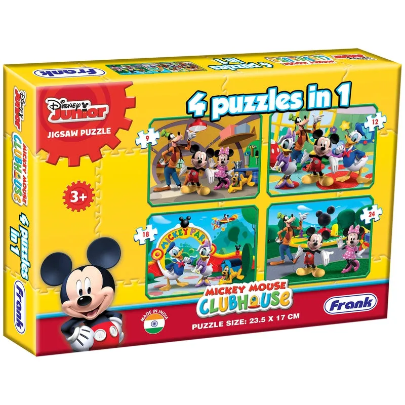 Mickey Mouse Clubhouse - 4 in 1 Puzzle - 9, 12, 18 & 24 Pieces