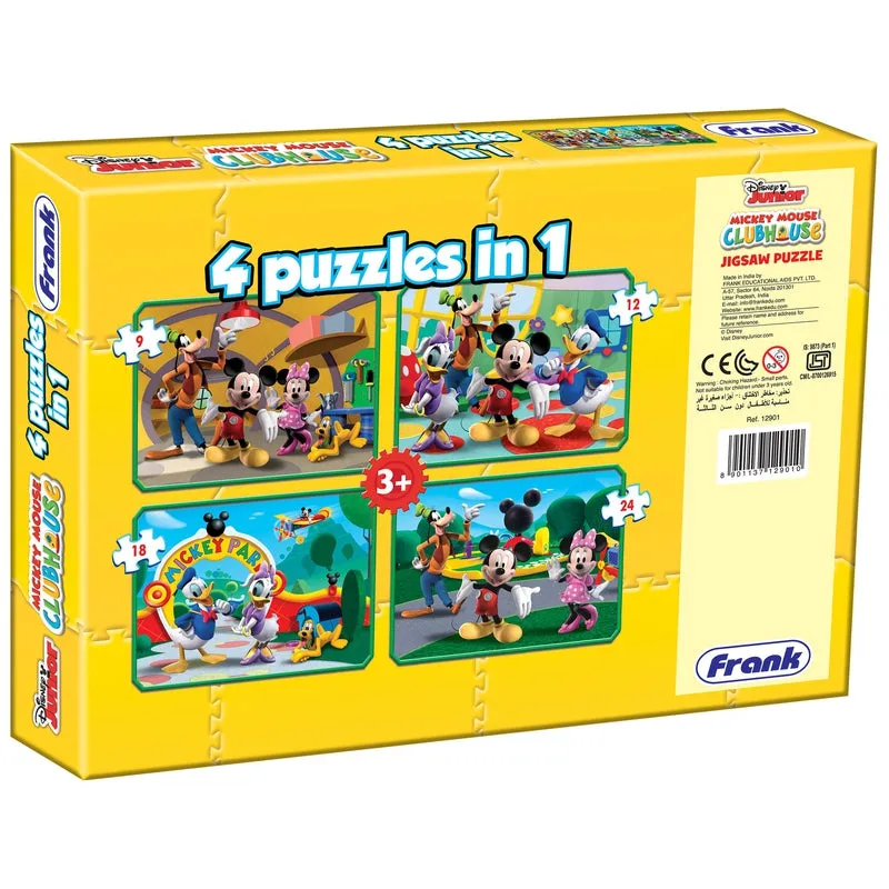 Mickey Mouse Clubhouse - 4 in 1 Puzzle - 9, 12, 18 & 24 Pieces