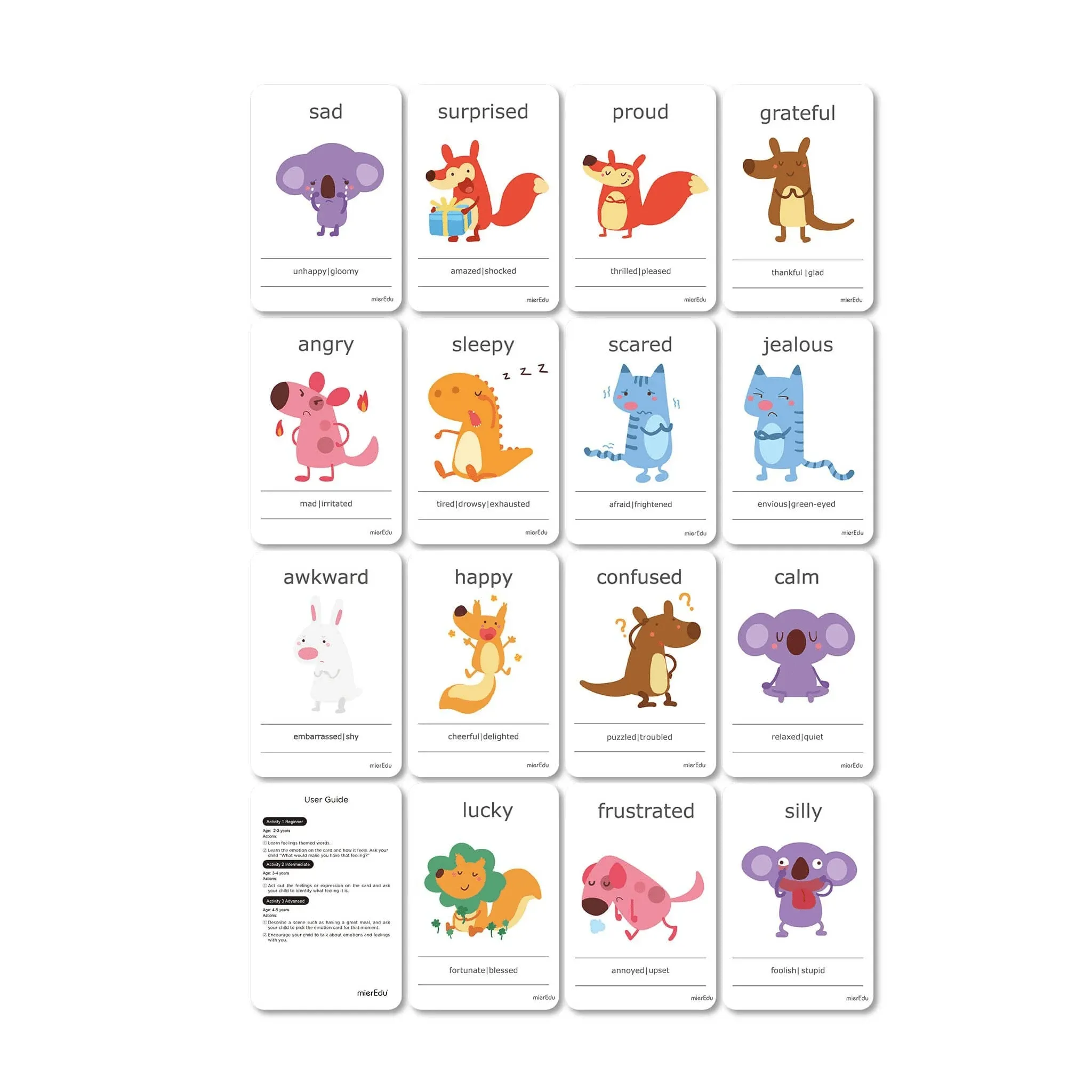 Mieredu Cognitive Flash Cards - Feelings & Emotions