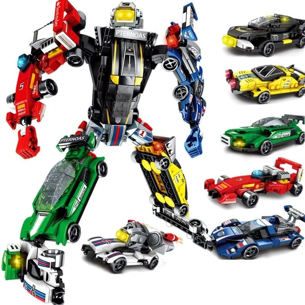 MOC  Compatible  Mechanical Transformation Robot Building Bricks Creative Assembling Educational Car truck Figure Blocks  toys