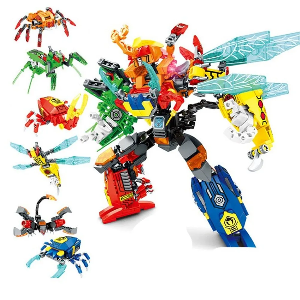 MOC  Compatible  Mechanical Transformation Robot Building Bricks Creative Assembling Educational Car truck Figure Blocks  toys