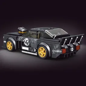 MOC  Compatible  MK Technical MOC 1965 Mustangs Muscle Racing Car Building Blocks Toy with Display Case for