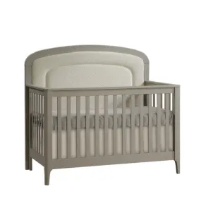 Natart Palo 5-in-1 Convertible Crib with Upholstered Panel Bouclé Beige