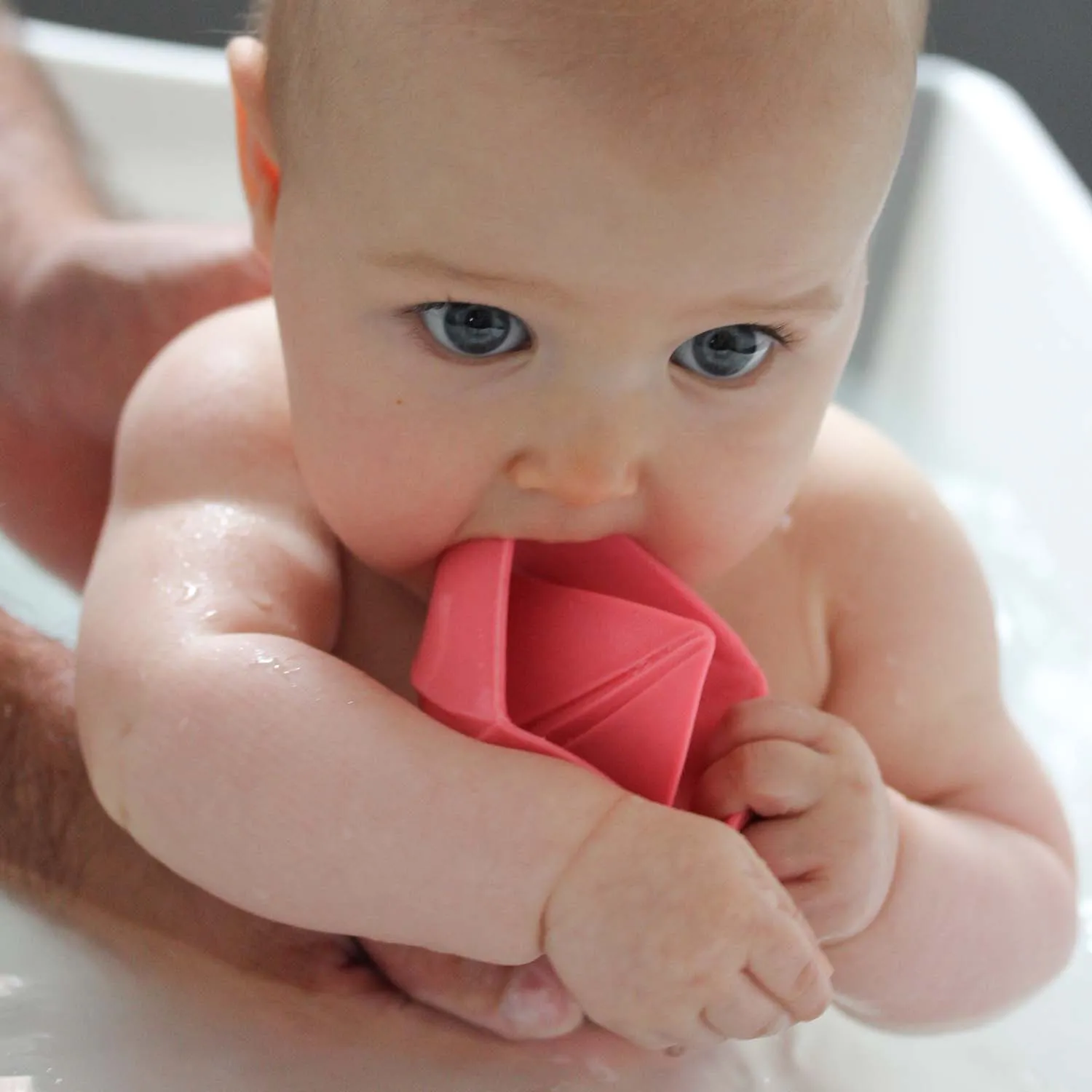 Origami Boat Pink Bath Toy