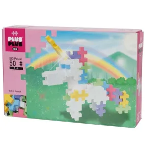 Unicorn Building Set - Plus-Plus Big Blocks, Pastel Colors, 50 Pieces