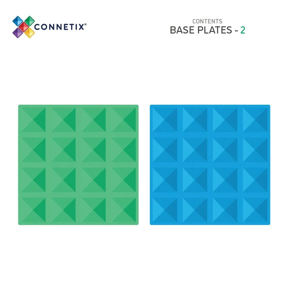 Rainbow Blue & Green Base Plate 2 Piece| CONNETIX Tiles