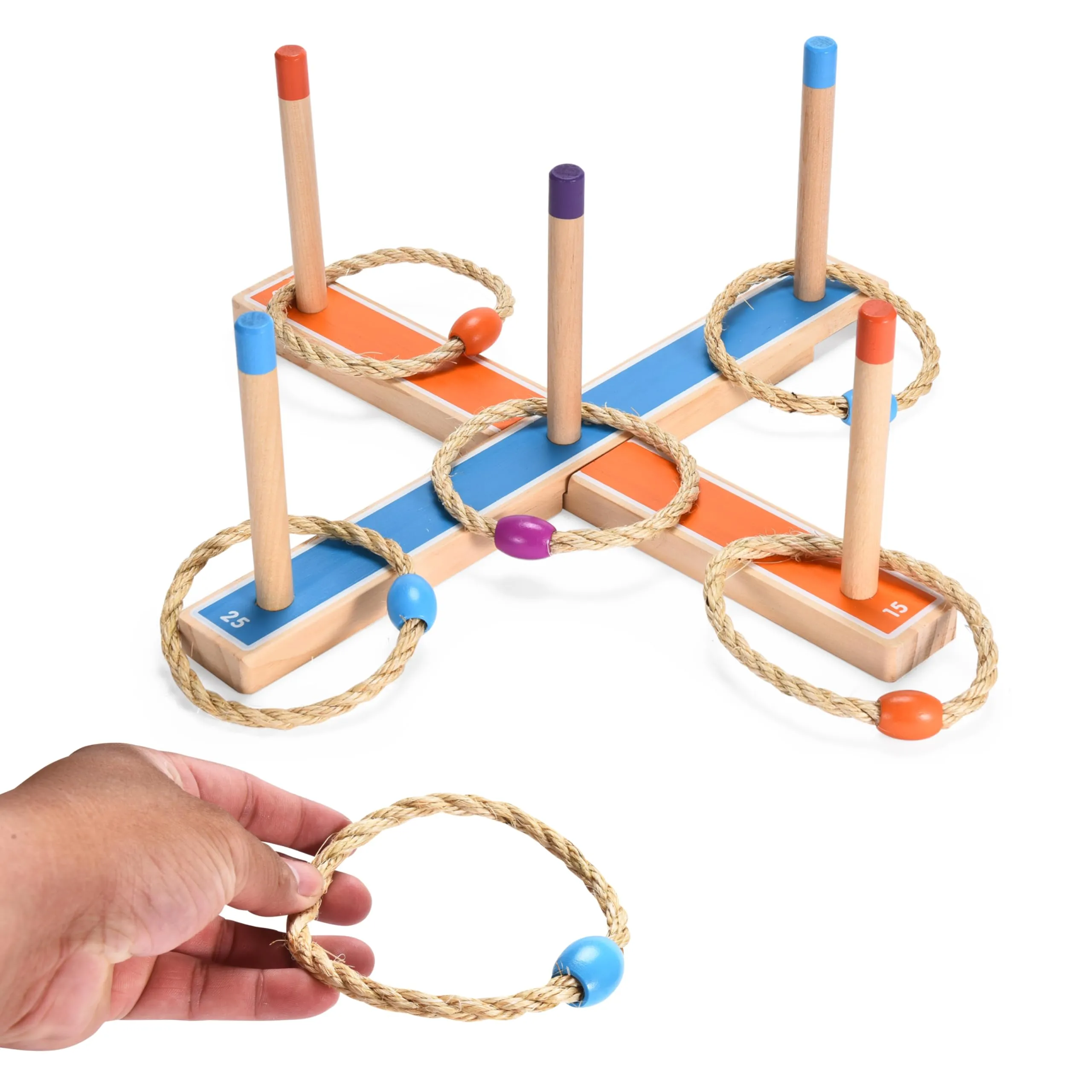 Ring Toss Game Set For Kids & Adults - Fun Outdoor & Indoor Activity