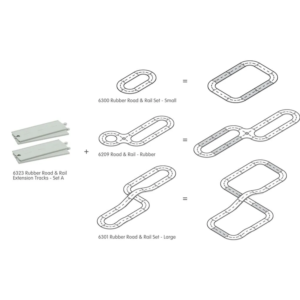 Rubber Road & Rail Expansion Tracks - Set A