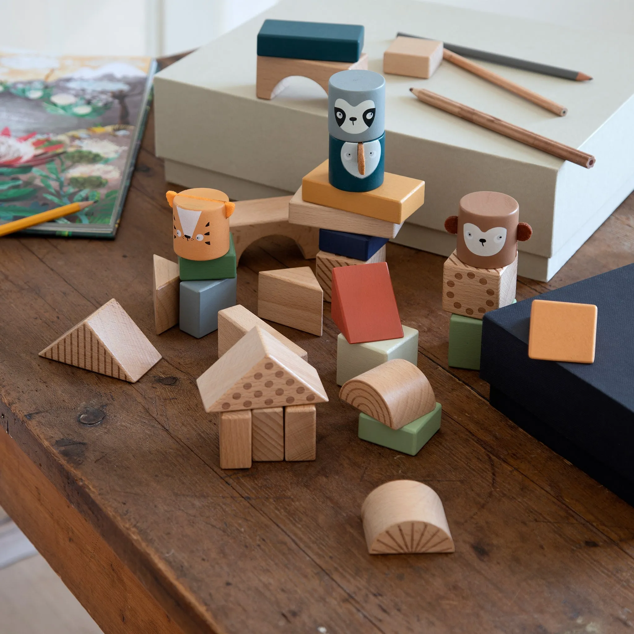 Sebra, Totem Stacking Blocks, Wildlife