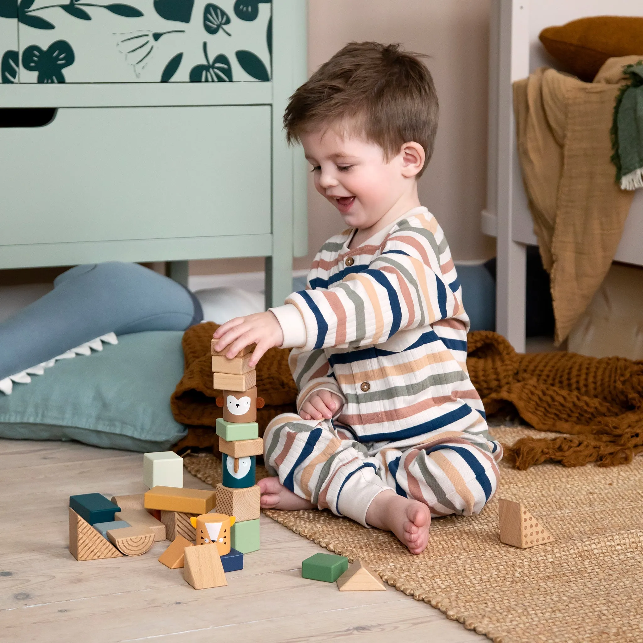 Sebra, Totem Stacking Blocks, Wildlife