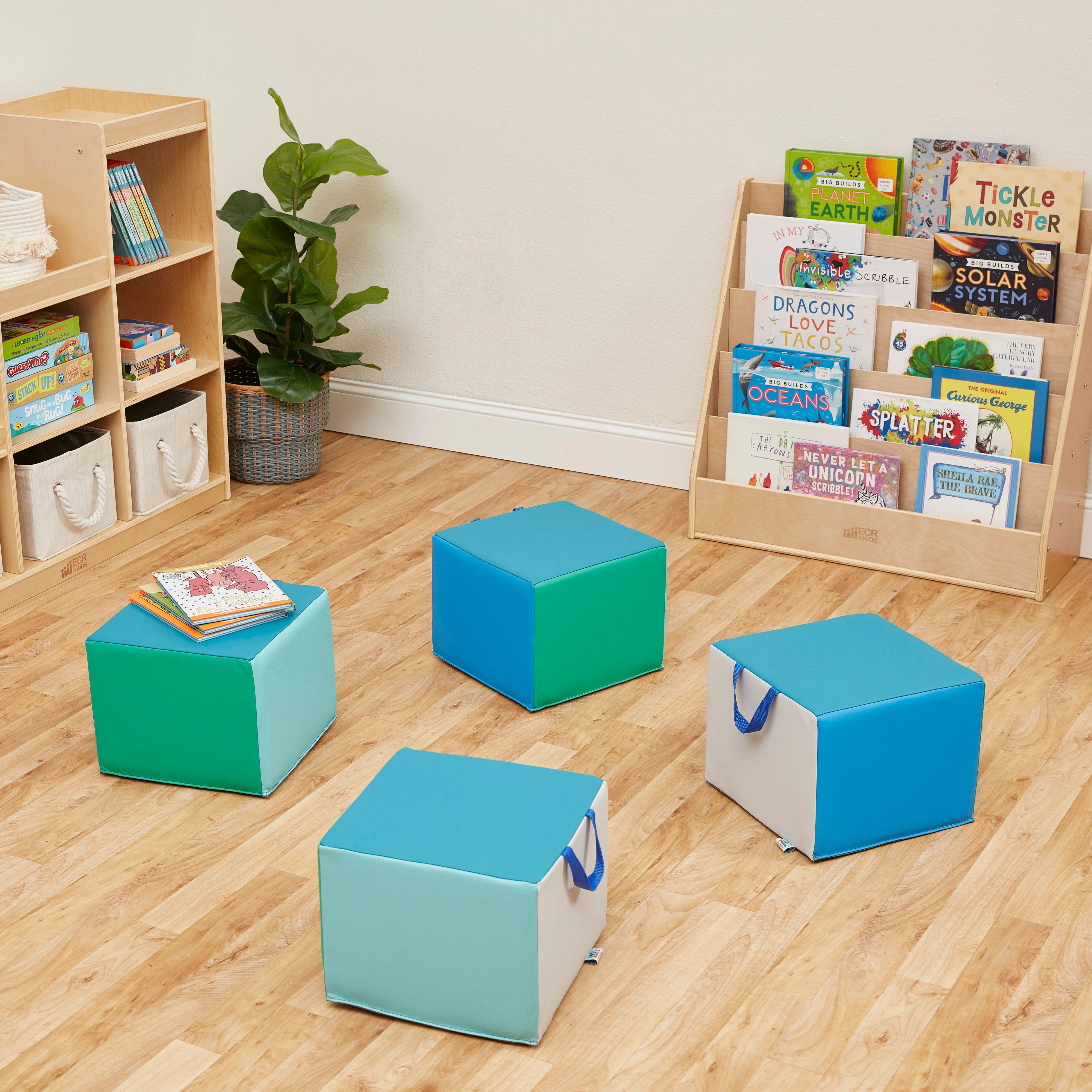 SoftZone Children's Cozy Cubes, Flexible Seating, 4-Pack