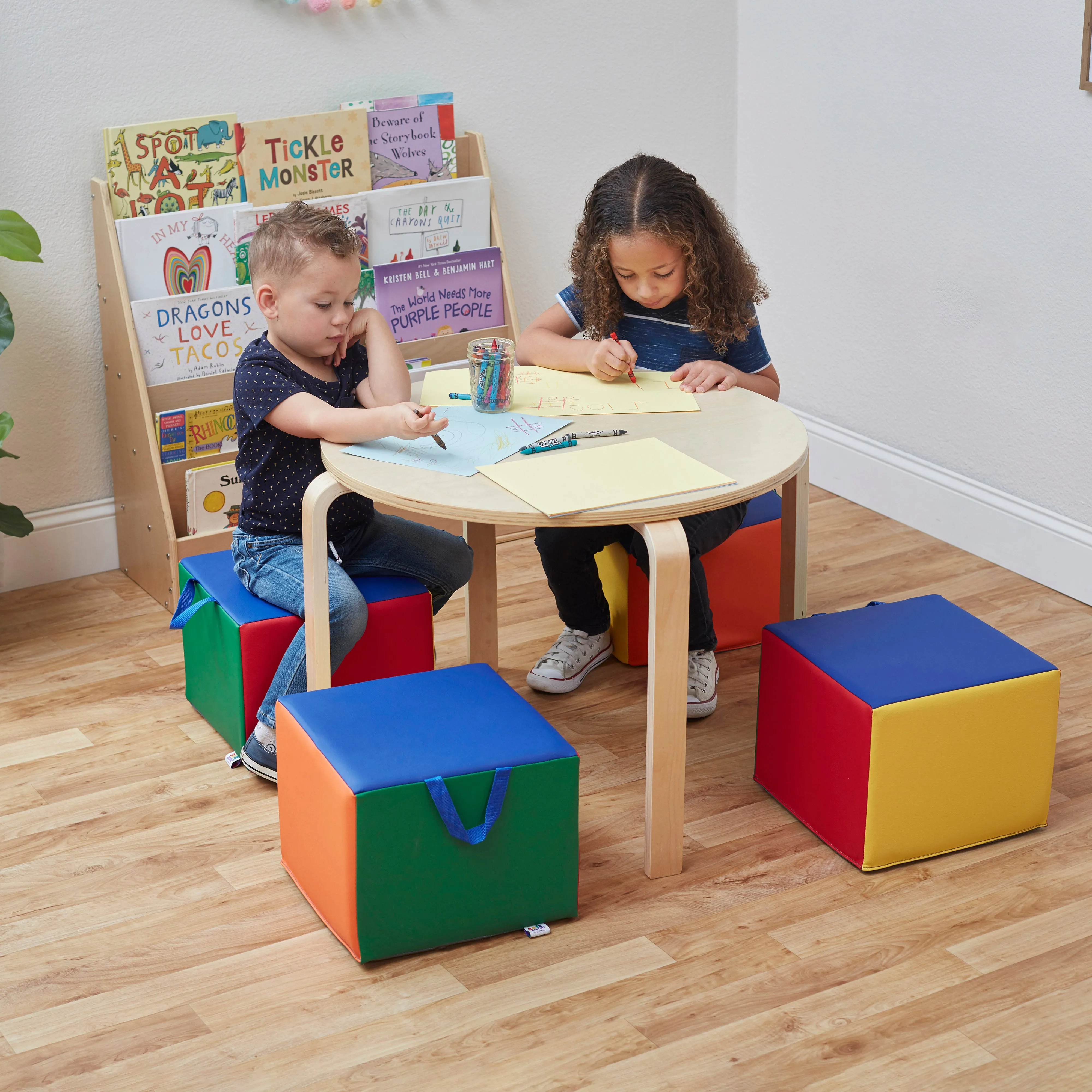 SoftZone Children's Cozy Cubes, Flexible Seating, 4-Pack