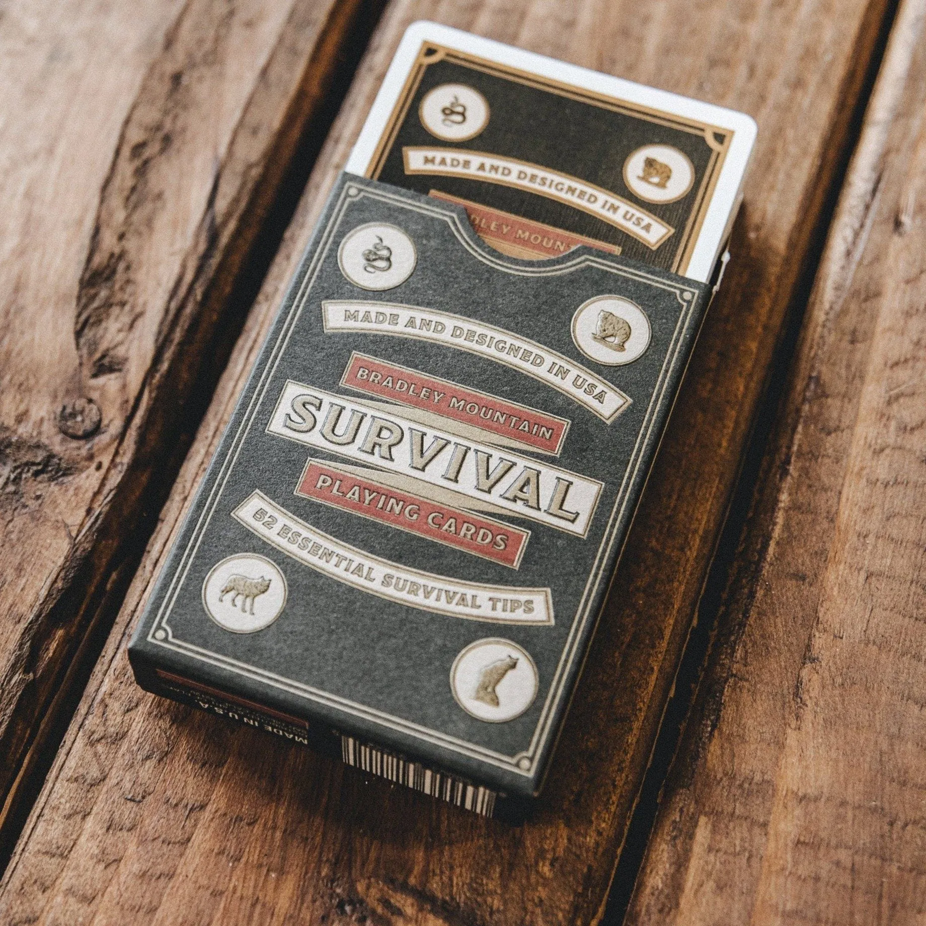 Survival Playing Cards - Charcoal