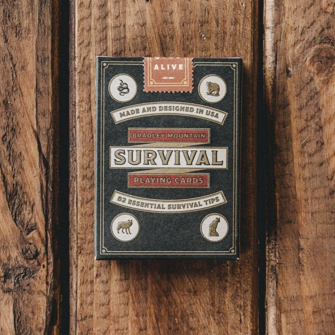 Survival Playing Cards - Charcoal