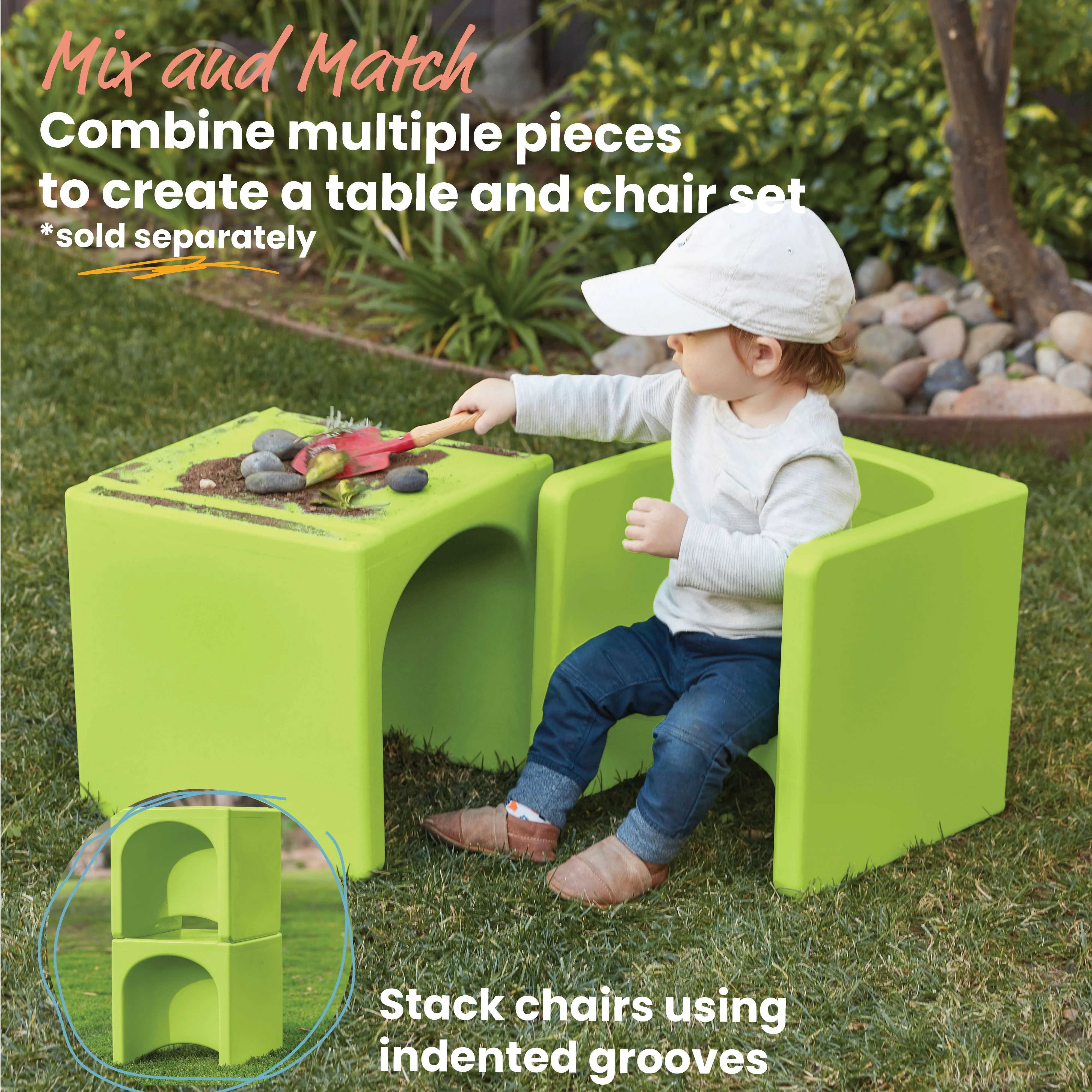 Tri-Me 3-In-1 Cube Chair, Kids Furniture