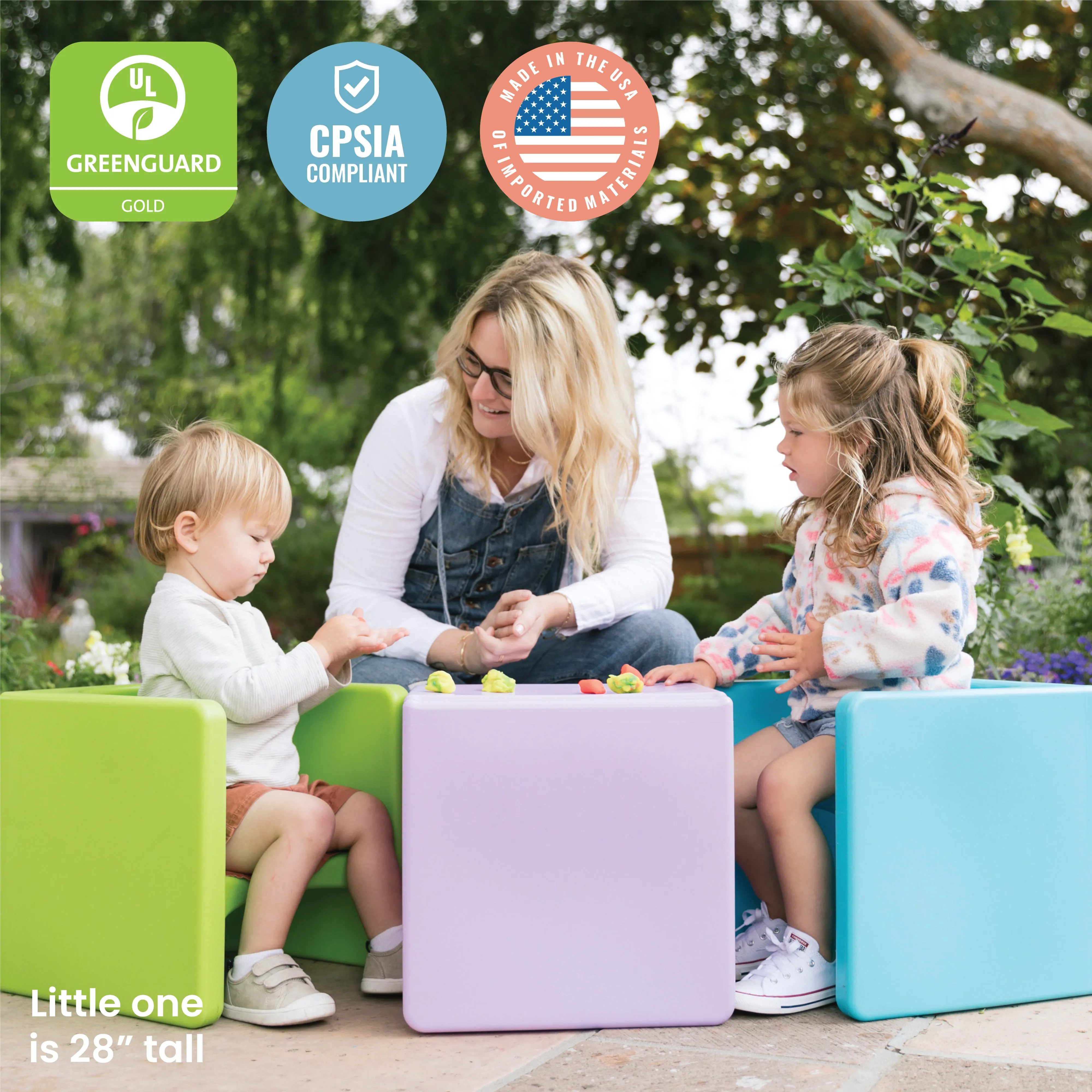 Tri-Me 3-In-1 Cube Chair, Kids Furniture