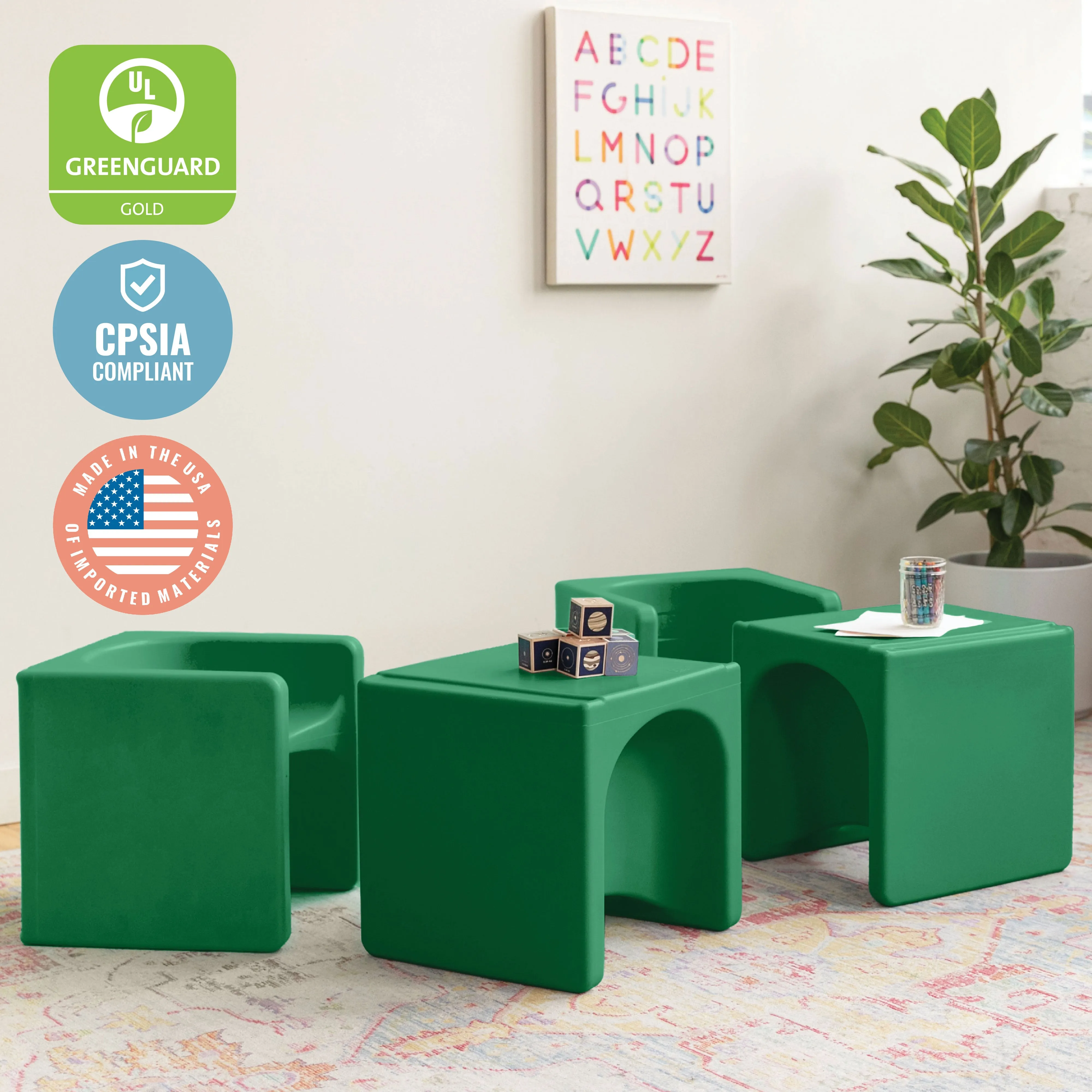 Tri-Me 3-In-1 Cube Chair, Kids Furniture