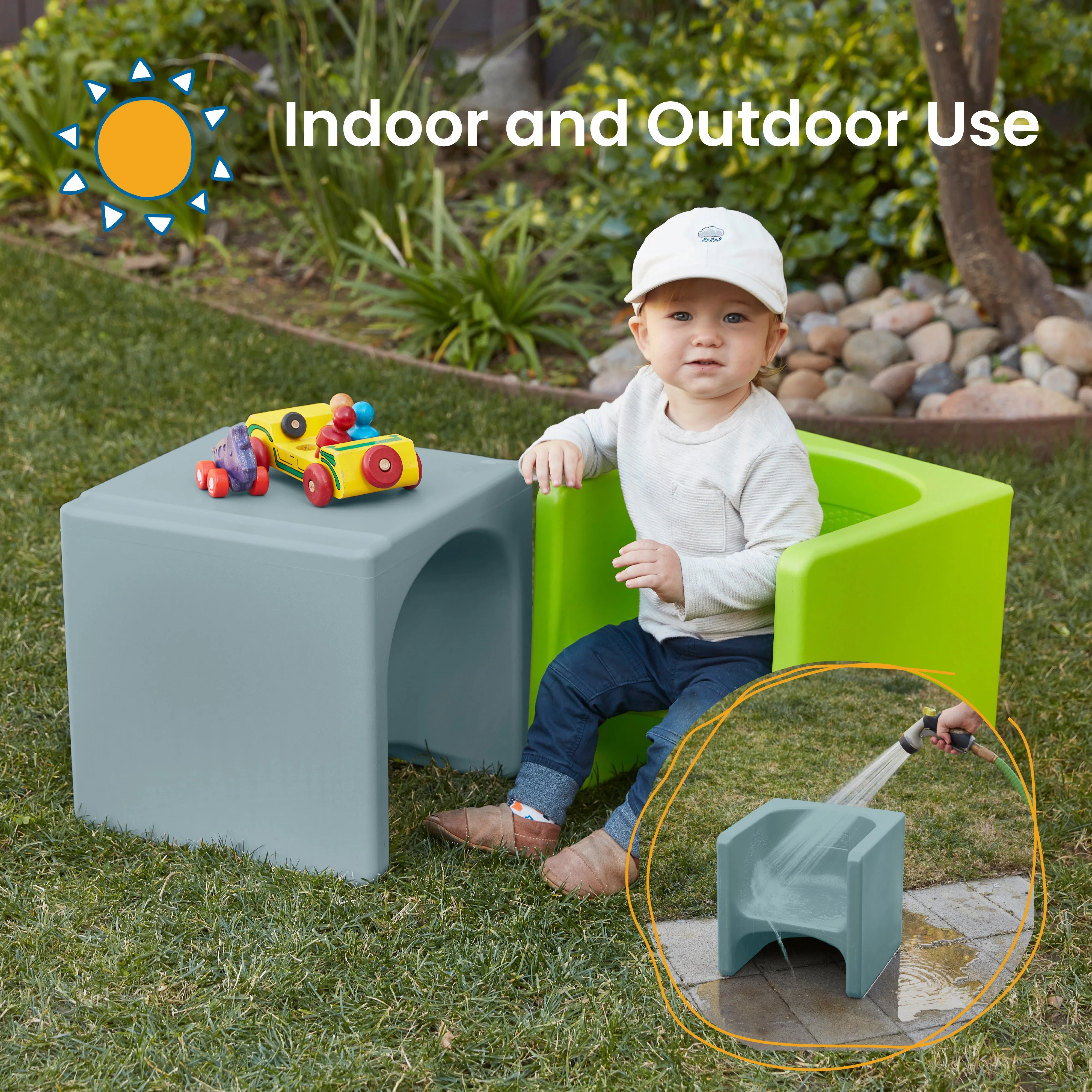 Tri-Me 3-In-1 Cube Chair, Kids Furniture