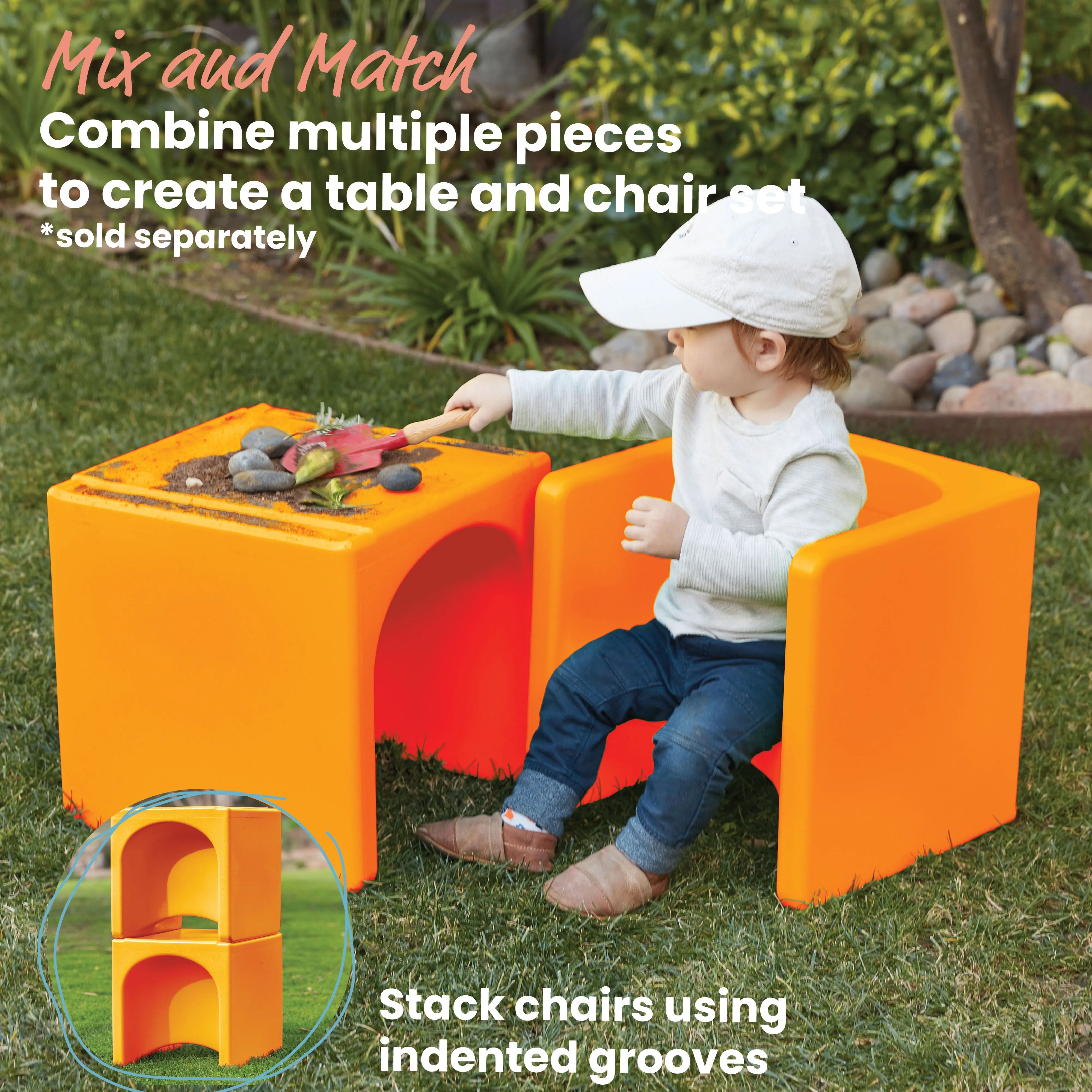 Tri-Me 3-In-1 Cube Chair, Kids Furniture