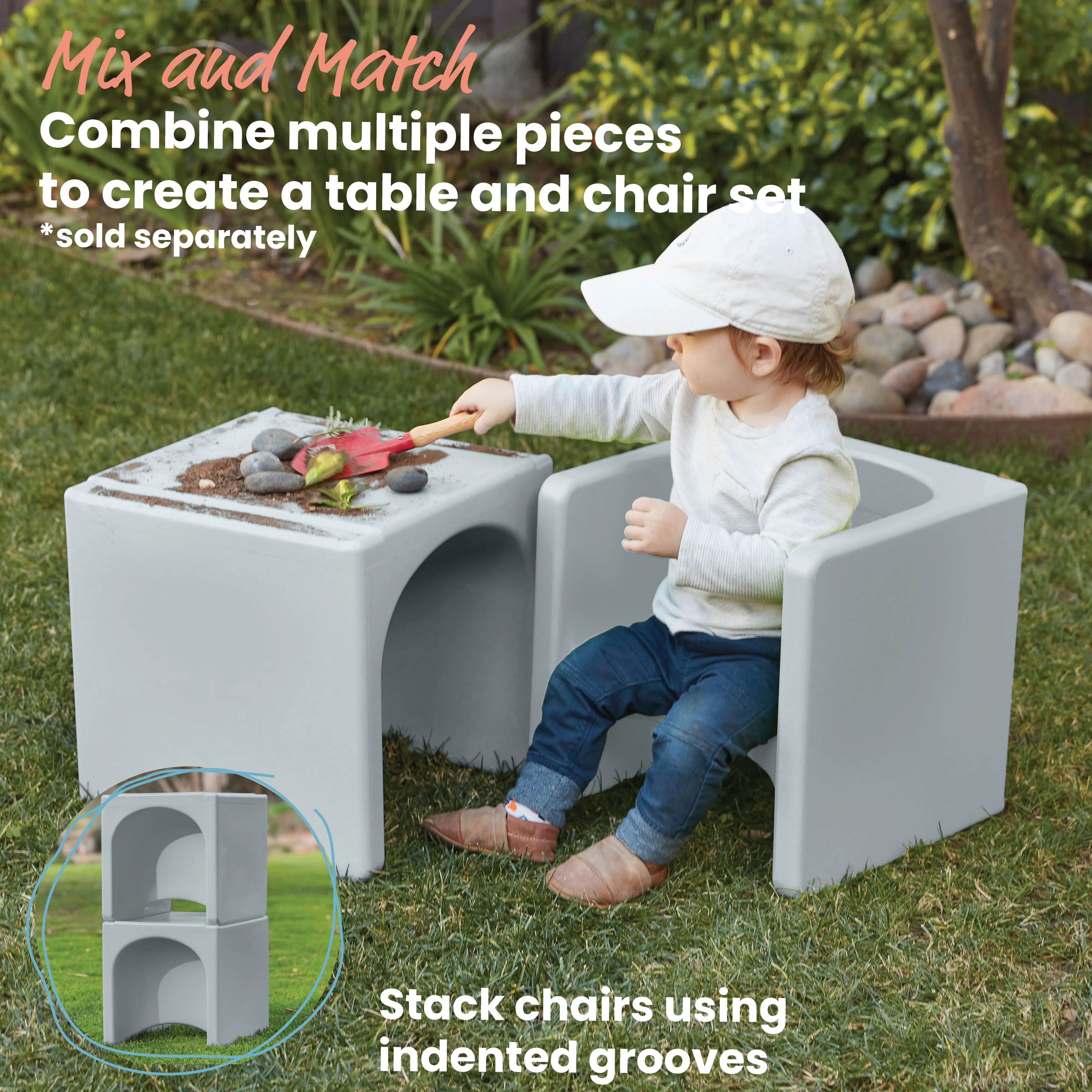 Tri-Me 3-In-1 Cube Chair, Kids Furniture