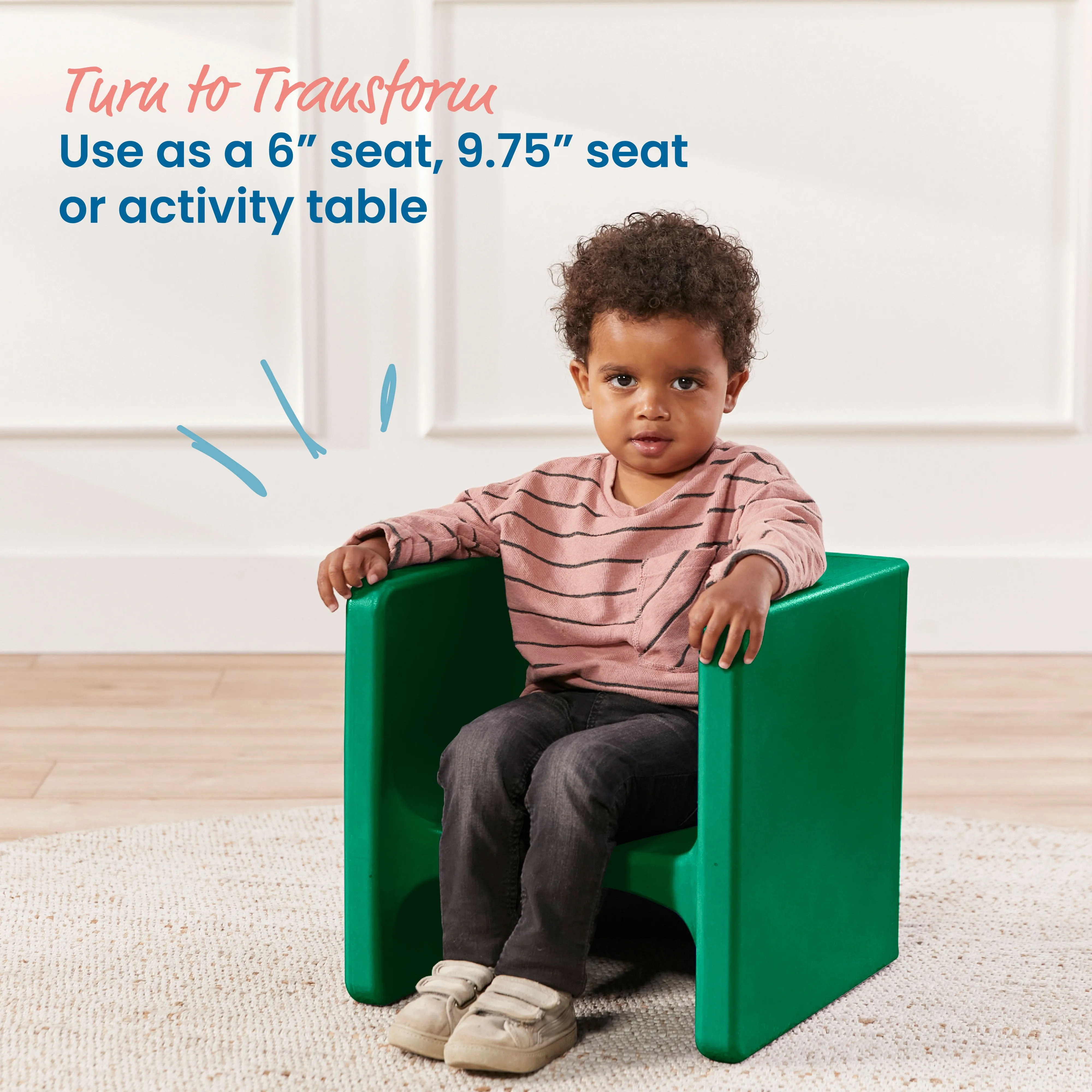 Tri-Me 3-In-1 Cube Chair, Kids Furniture