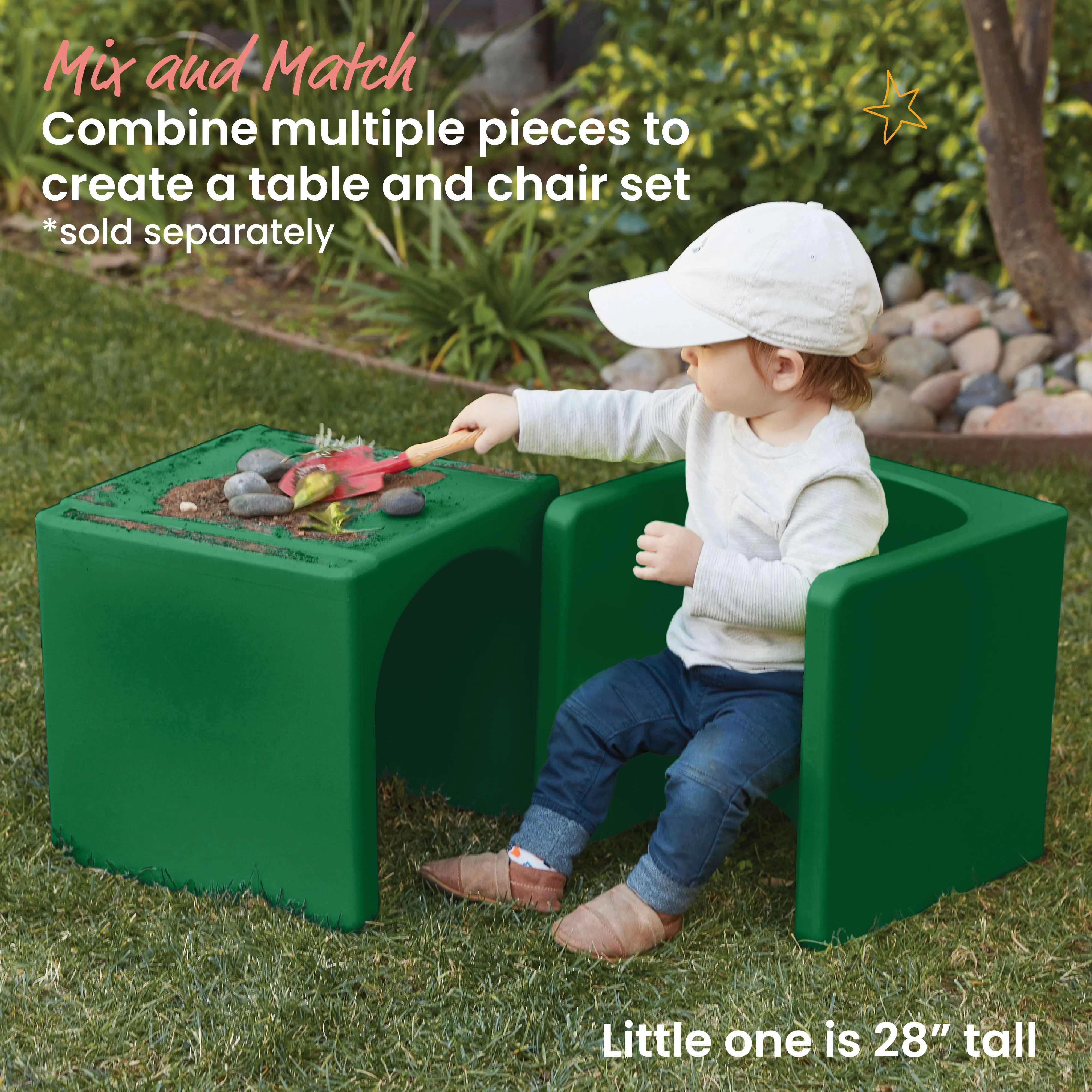 Tri-Me 3-In-1 Cube Chair, Kids Furniture