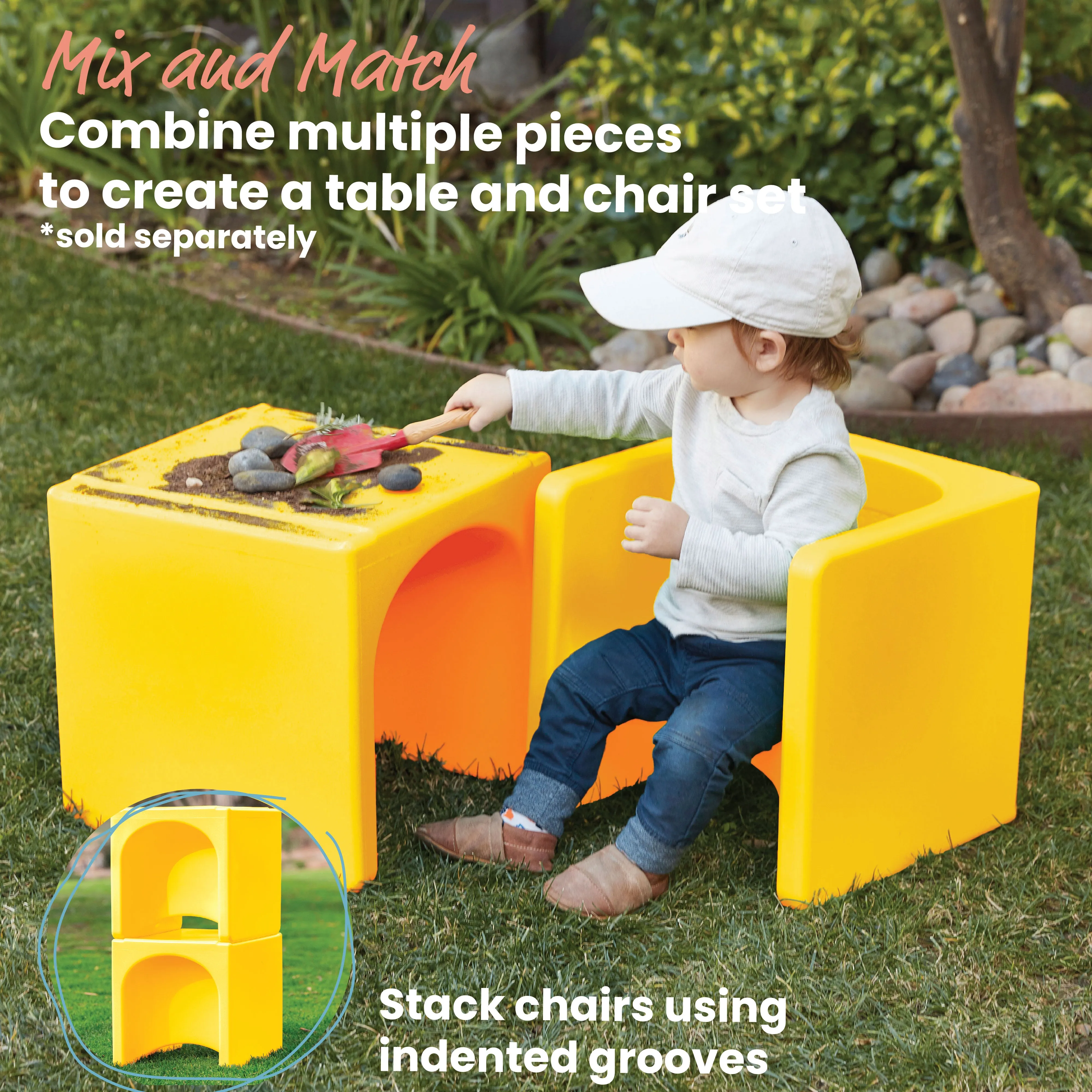 Tri-Me 3-In-1 Cube Chair, Kids Furniture