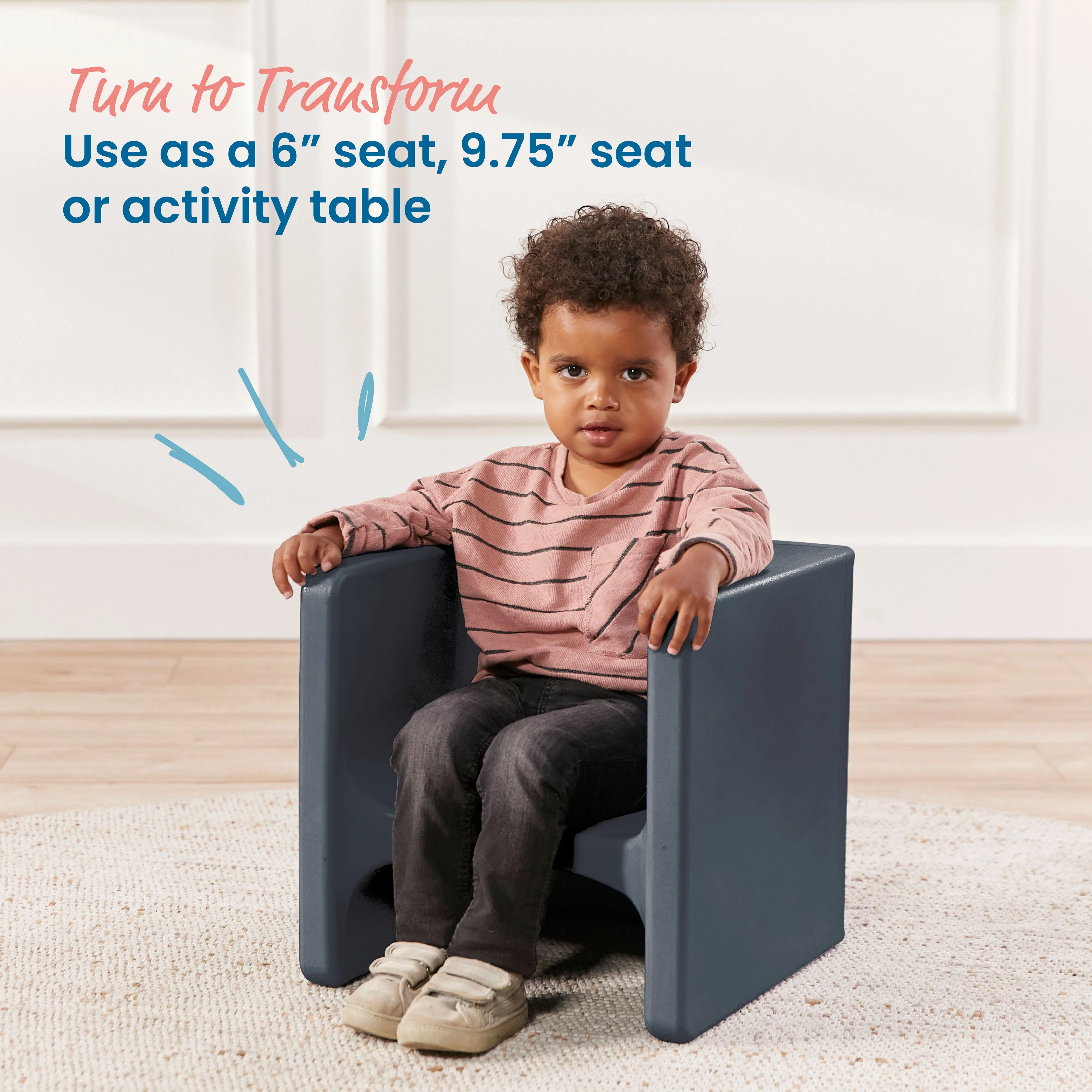 Tri-Me 3-In-1 Cube Chair, Kids Furniture