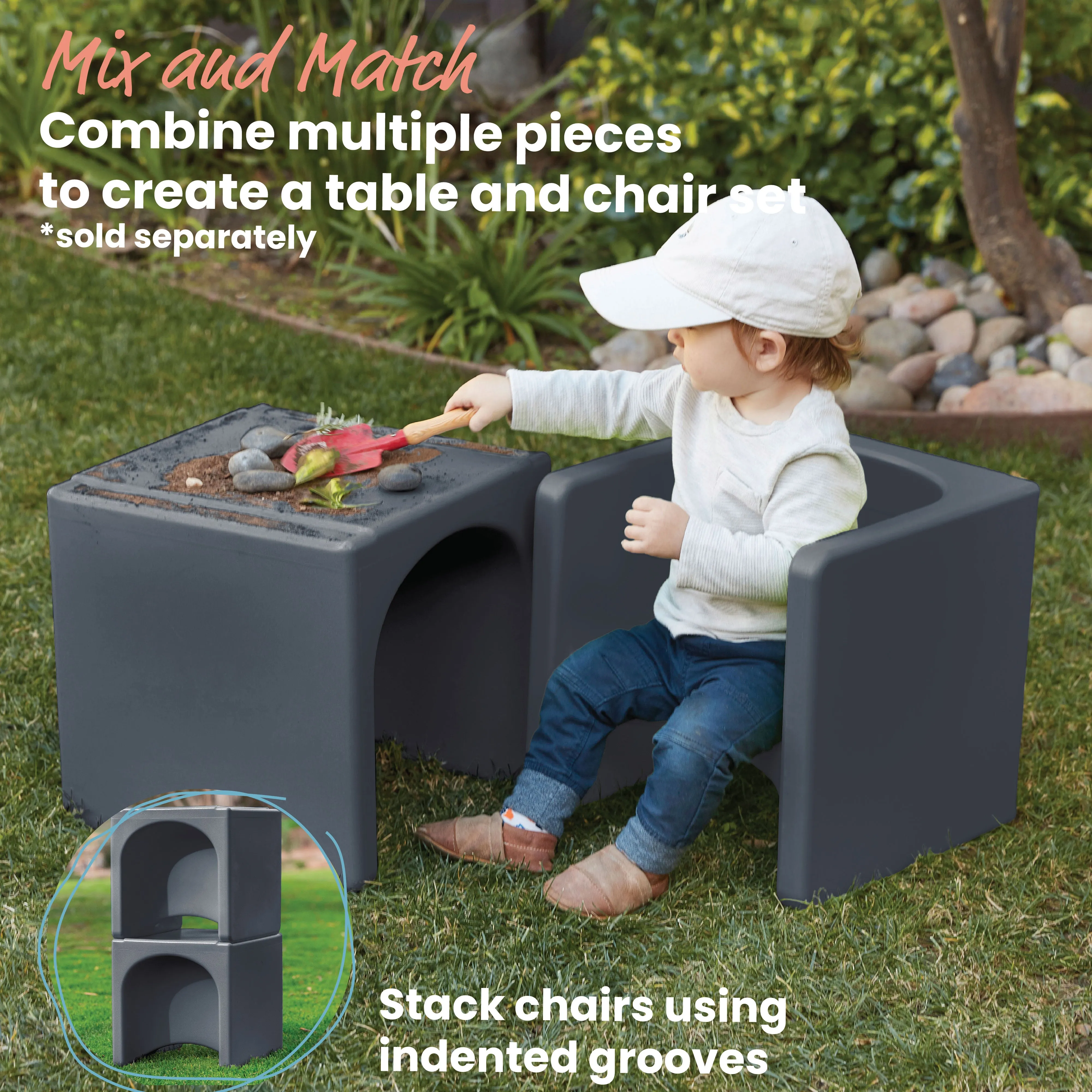 Tri-Me 3-In-1 Cube Chair, Kids Furniture