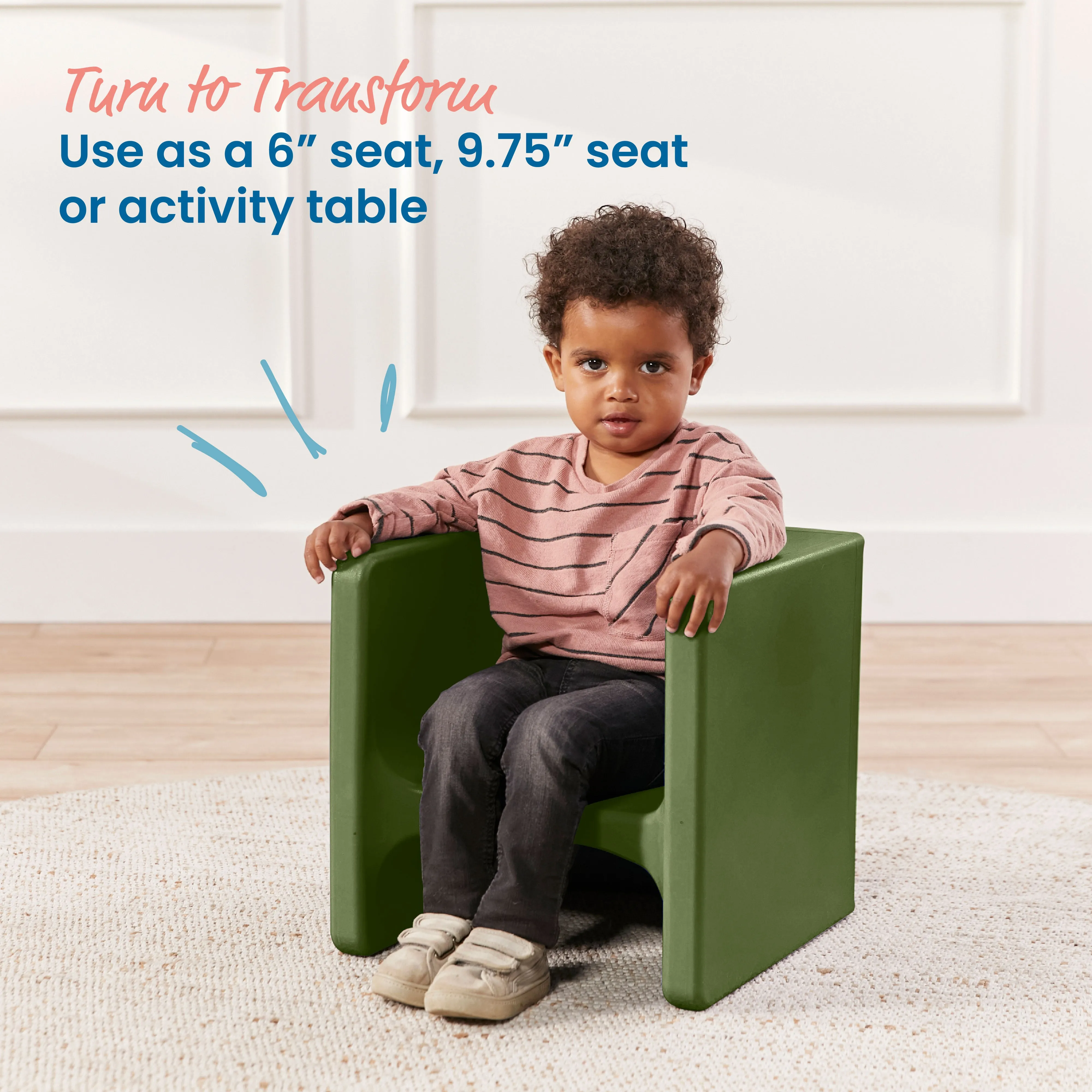 Tri-Me 3-In-1 Cube Chair, Kids Furniture